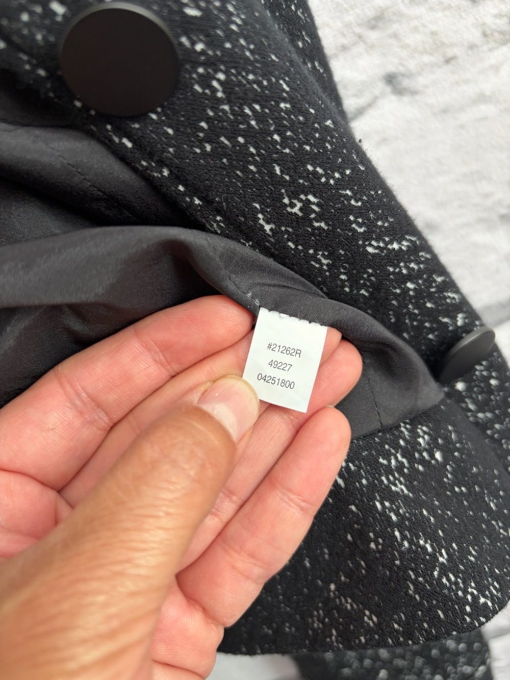 SPANX Herringbone Ponte Knit Bomber Jacket Black White Soft Business Casual - Picture 9 of 10